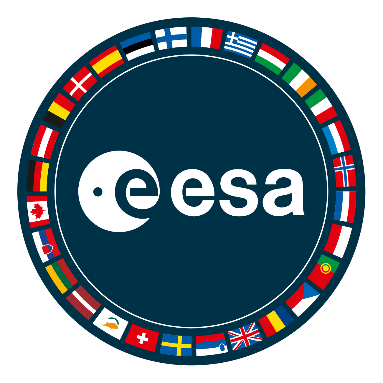 ESA patch representing the ESA logo surrounded by the flags of ESA’s Member States.